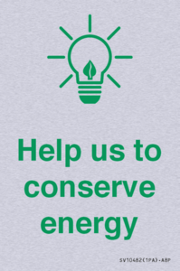 Help us to conserve energy 